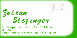 zoltan slezinger business card